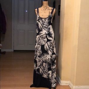 Shoreline navy and cream maxi Dress